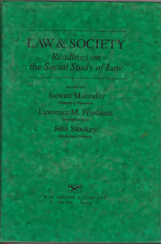 Law & Society Readings On The Social Study Of Law