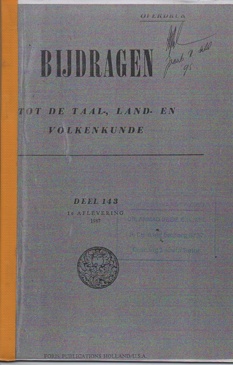 Bijdragen : Tot De Taal, Land-En Volkenkunde