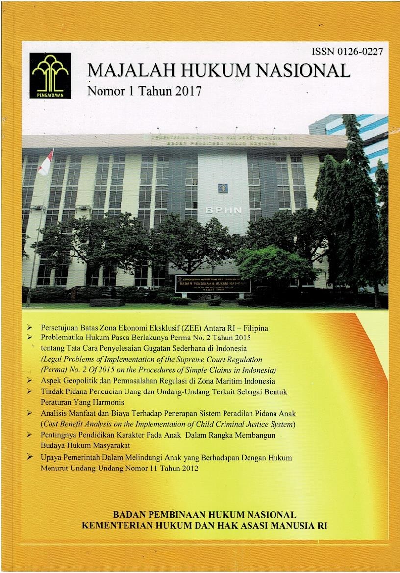 Majalah Hukum Nasional Nomor 1 Tahun 2017