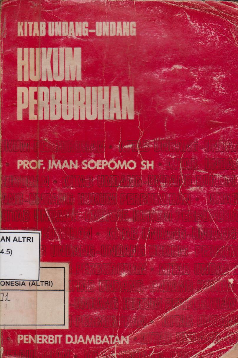 Kitab Undang - Undang Hukum Perburuhan