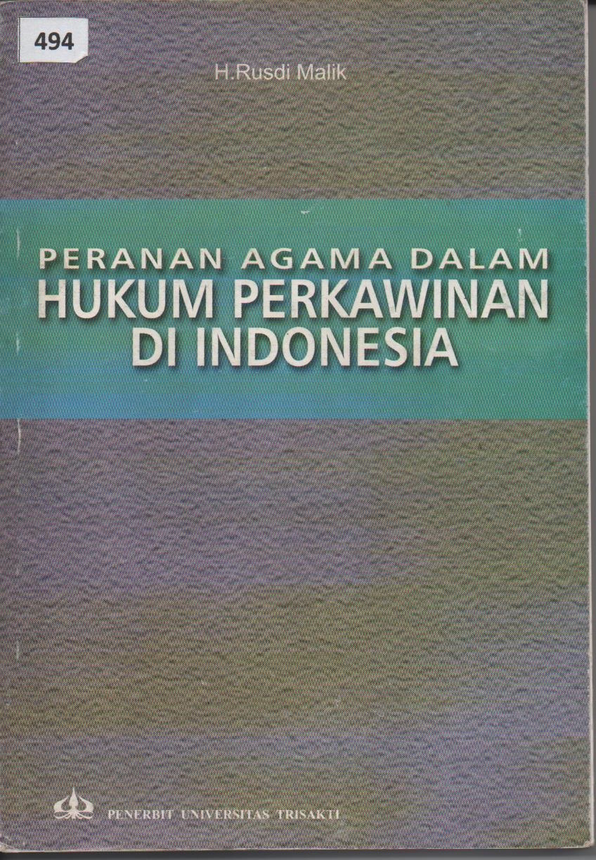 Peranan Agama Dalam Hukum Perkawinan Di Indonesia