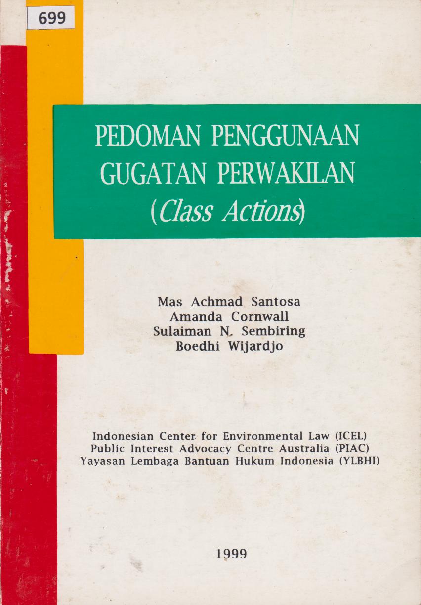 Pedoman Penggunaan Gugatan Perwakilan (Class Actions)