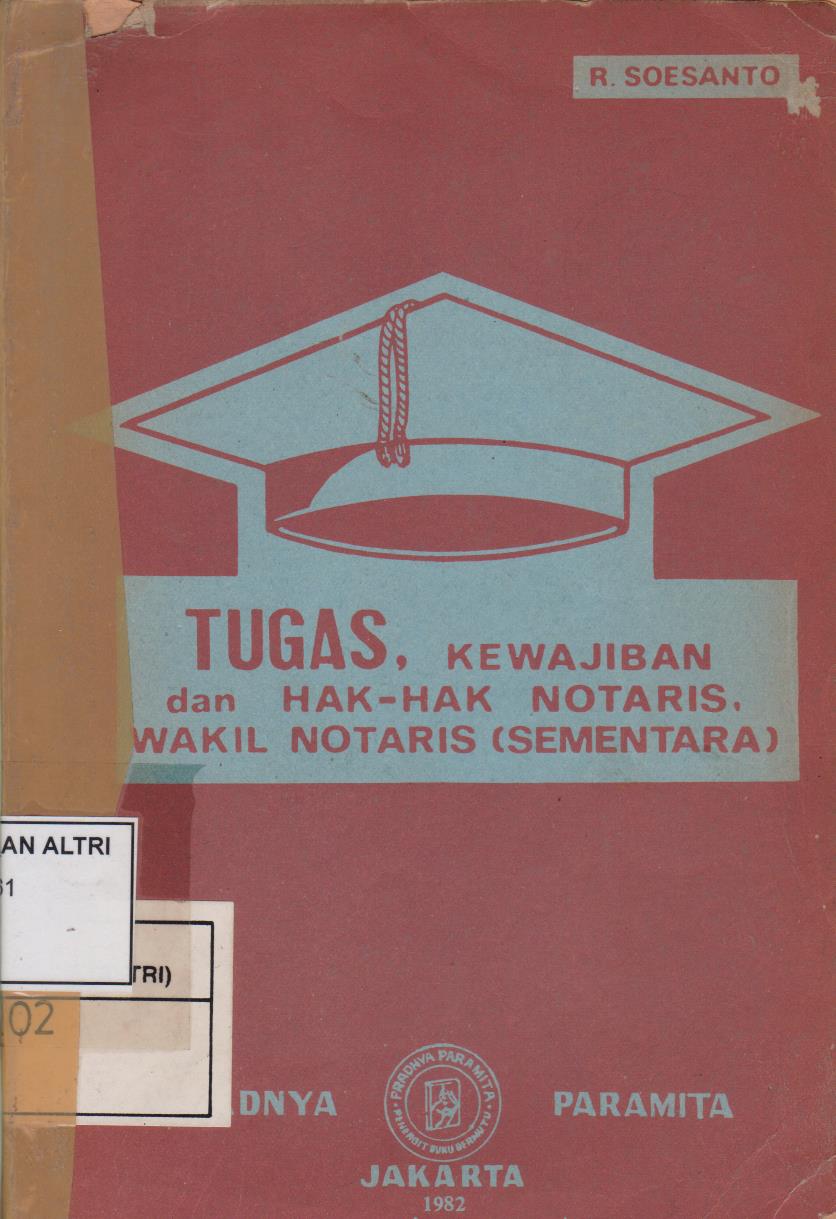 Tugas, Kewajiban Dan Hak - Hak Notaris, Wakil Notaris (Sementara)