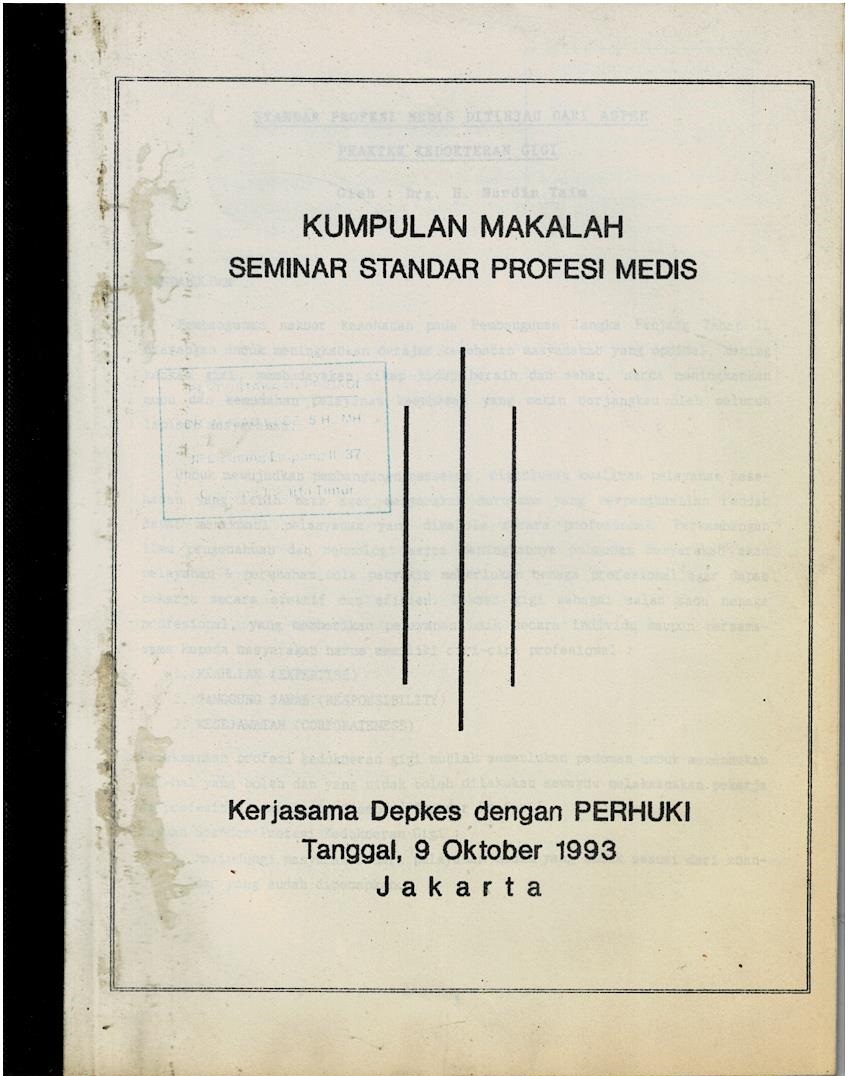 Kumpulan Makalah Seminar Standar Profesi Medis