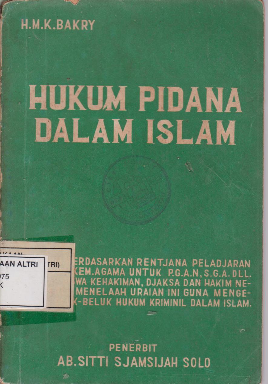 Hukum Pidana Dalam Islam