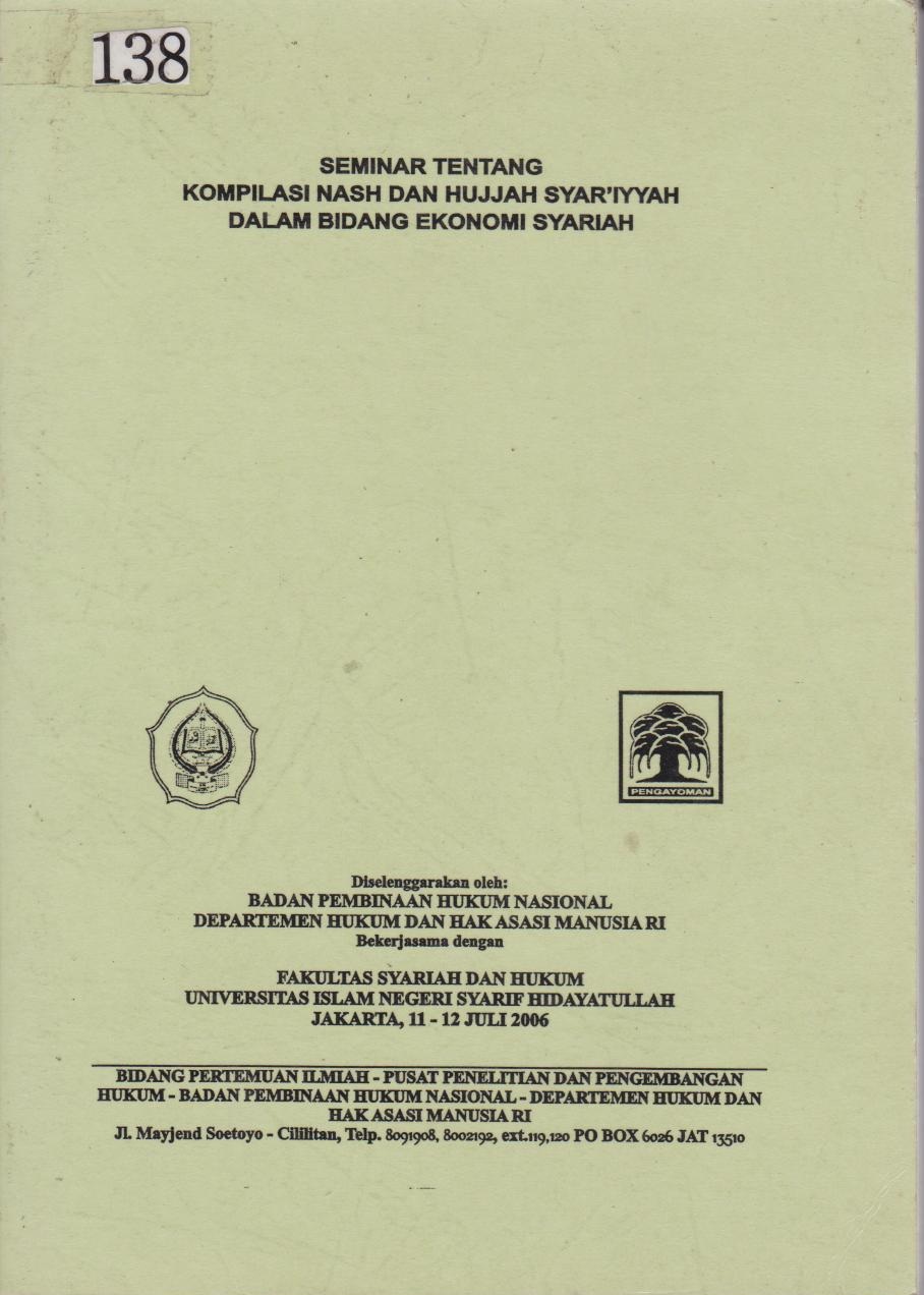 Seminar Tentang Kompilasi Nash Dan Hujjah Syar'iyyah Dalam Bidang Ekonomi Syariah