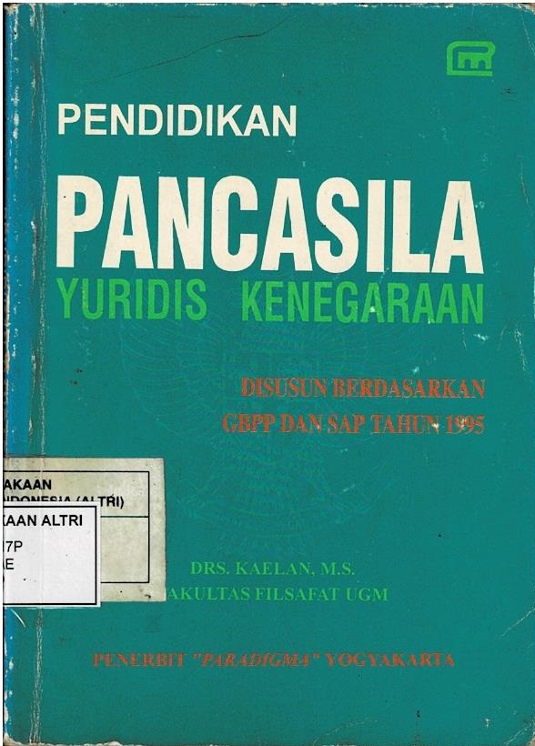 Pendidikan Pancasila Yuridis Kenegaraan Disusun Berdasarkan GBPP Dan SAP Tahun 1995