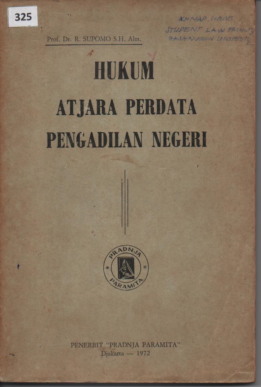 Hukum Atjara Perdata Pengadilan Negeri