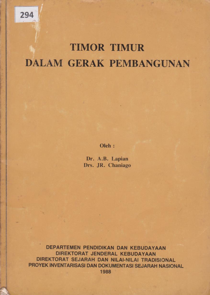 Timor Timur Dalam Gerak Pembangunan