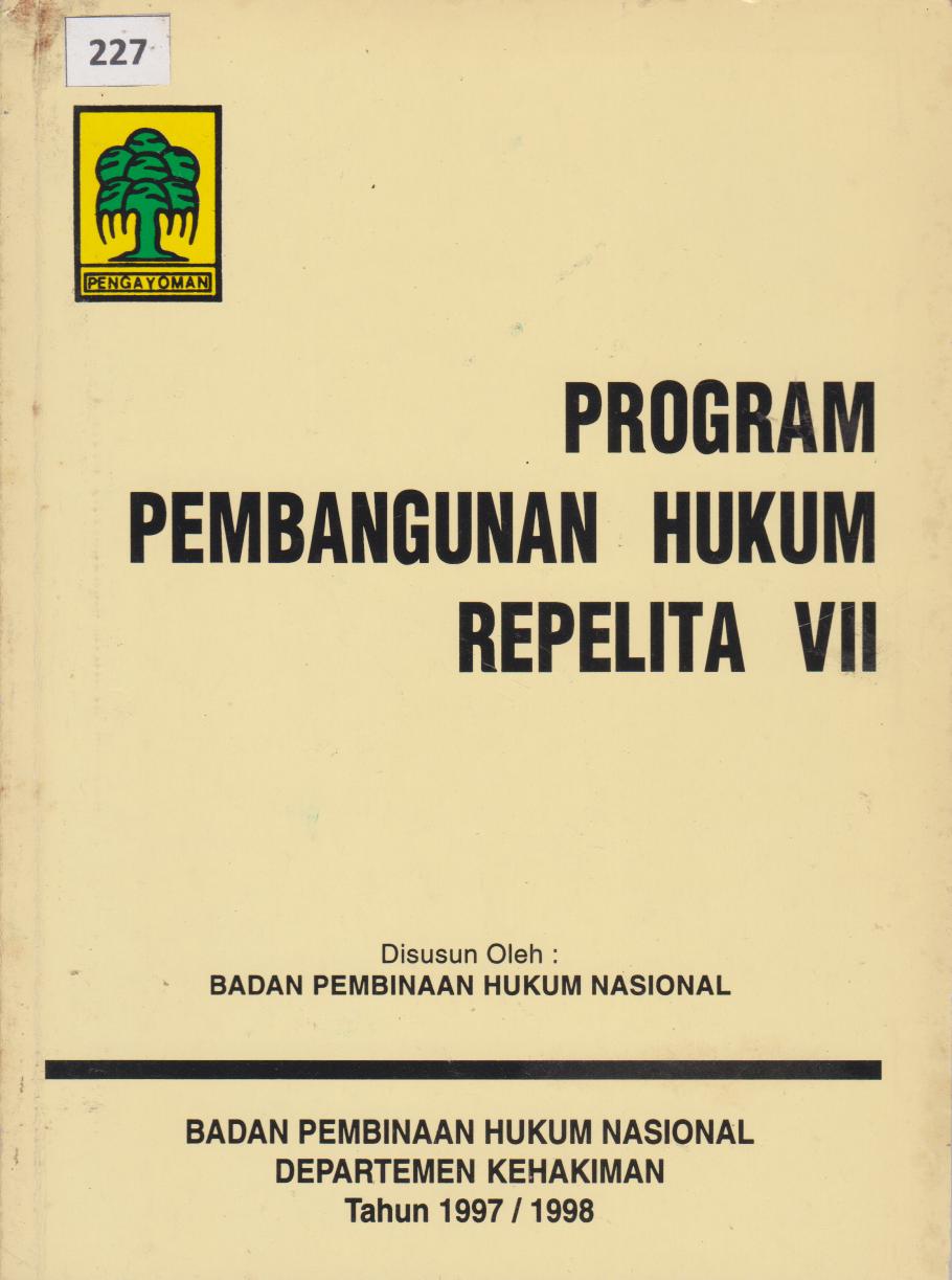 Program Pembangunan Hukum Repelita VII