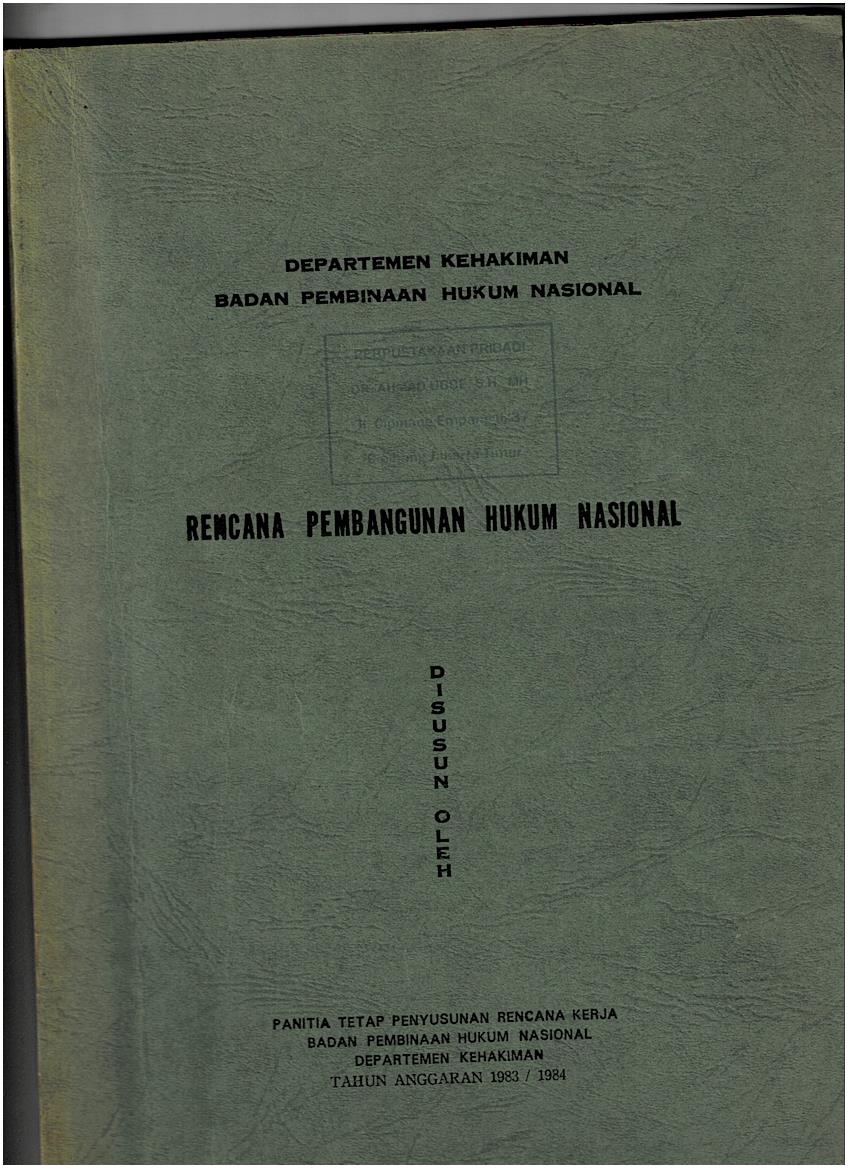 Rencana Pembangunan Hukum Nasional