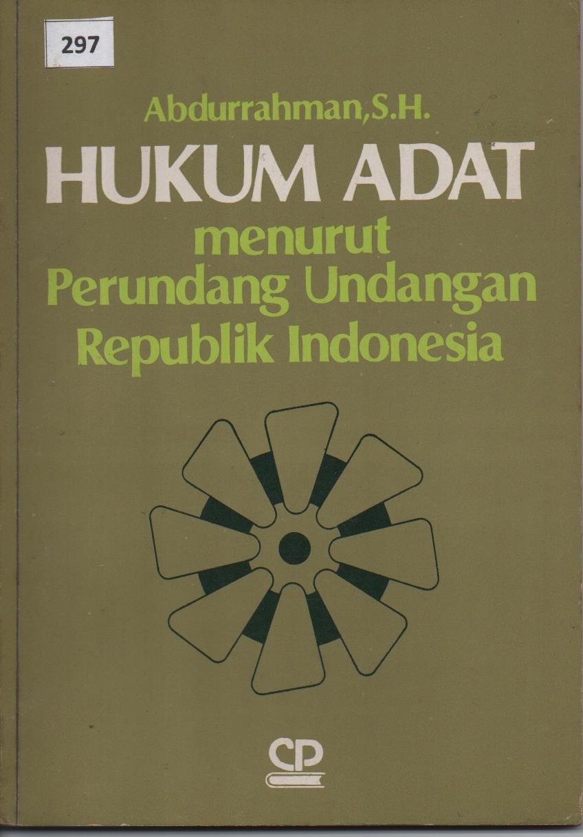 Hukum Adat Menurut Perundang Undangan Republik Indonesia