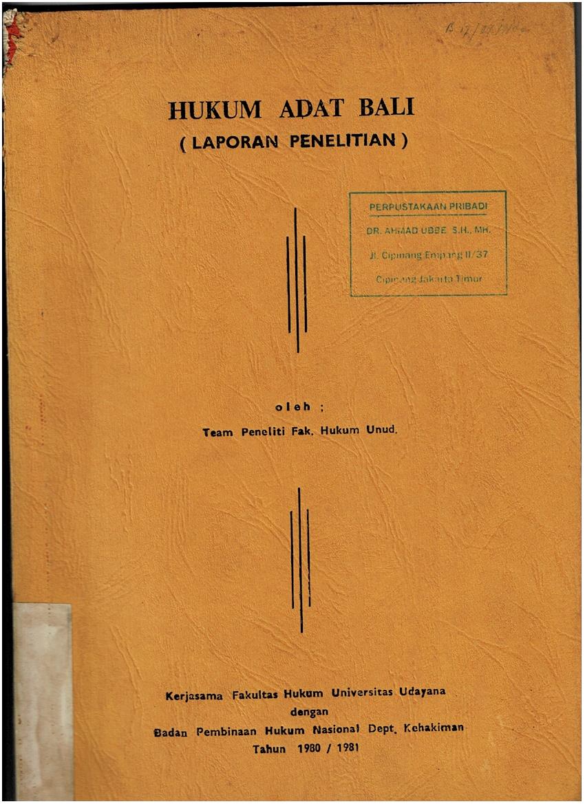 Hukum Adat Dan Lembaga Adat Di Kalimantan Timur