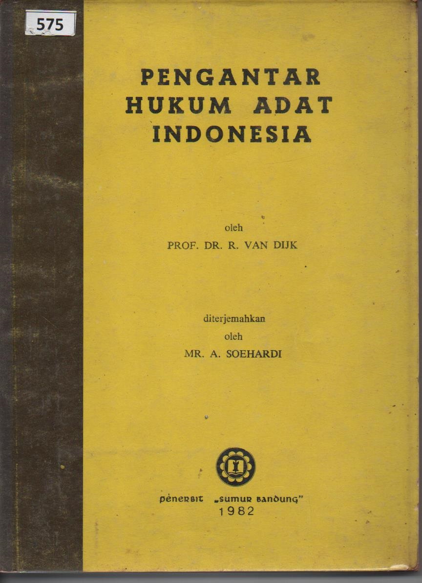 Pengantar Hukum Adat Indonesia