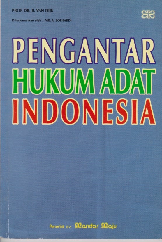 Pengantar Hukum Adat Indonesia
