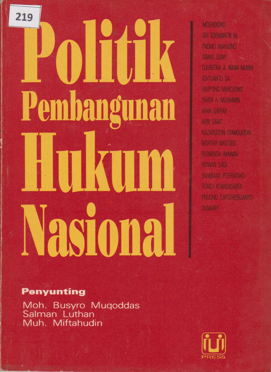 Politik Pembangunan Hukum Nasional