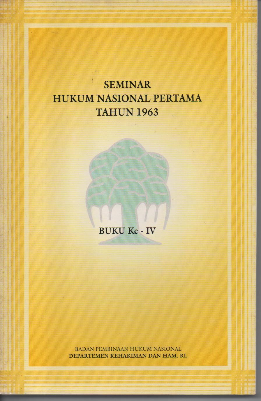 Seminar Hukum Nasional Pertama Tahun 1963