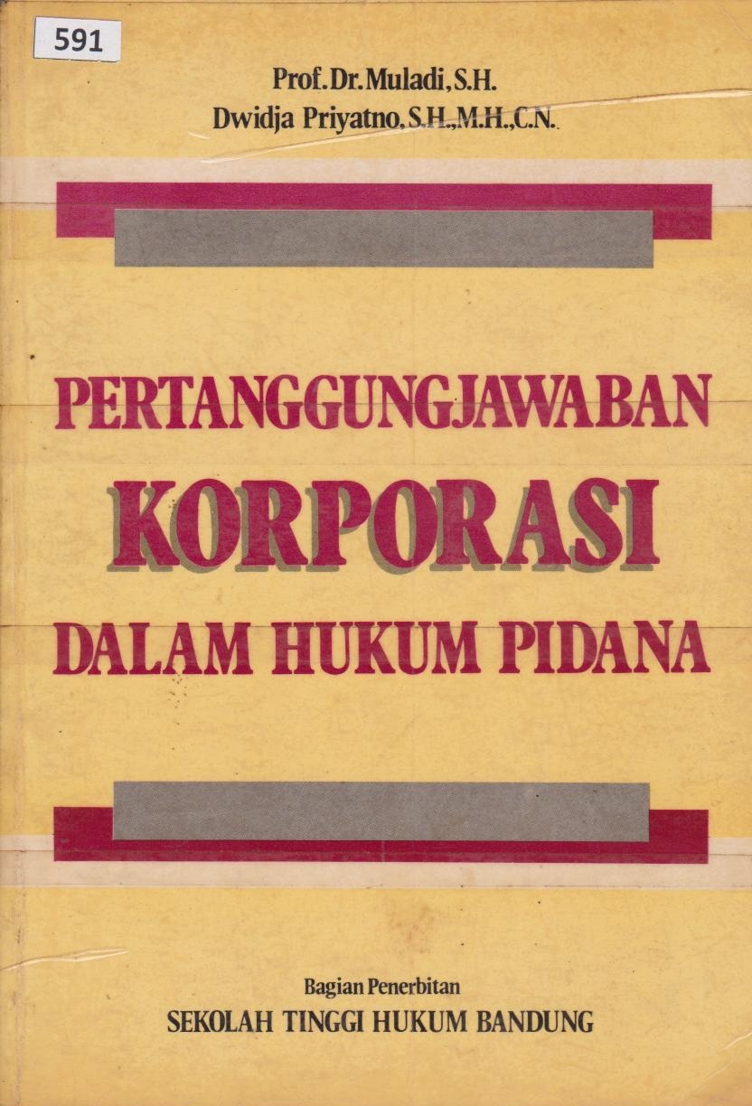 Pertanggungjawaban Korporasi Dalam Hukum Pidana