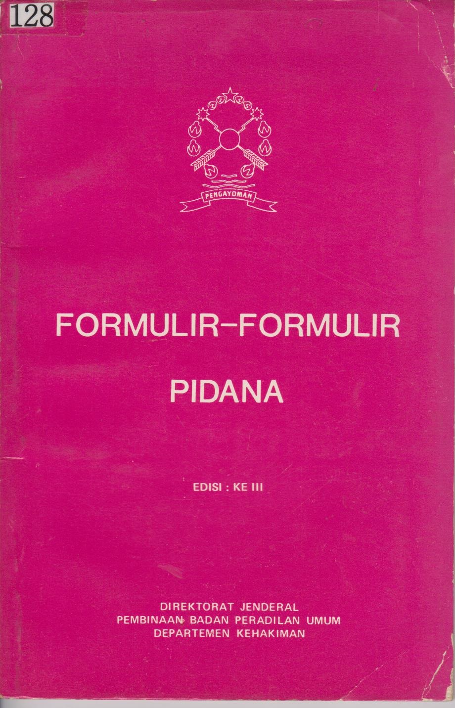 Formulir - Formulir Pidana