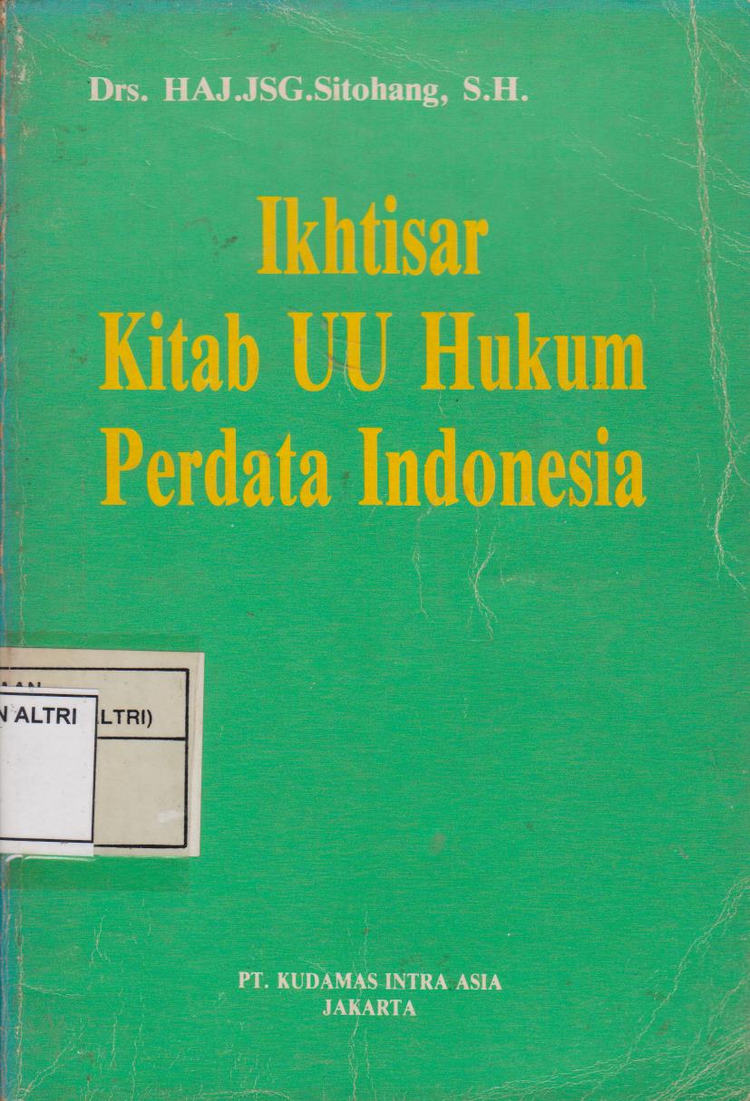 Ikhtisar Kitab UU Hukum Perdata Indonesia