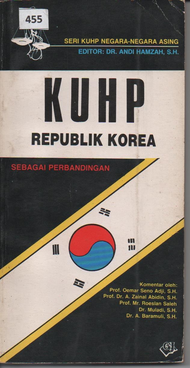 KUHP Republik Korea : Sebagai Perbandingan