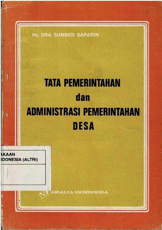 Tata Pemerintahan Dan Administrasi Pemerintahan Desa