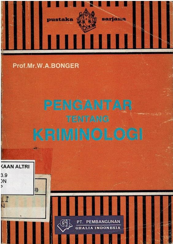 Pengantar Tentang Kriminologi