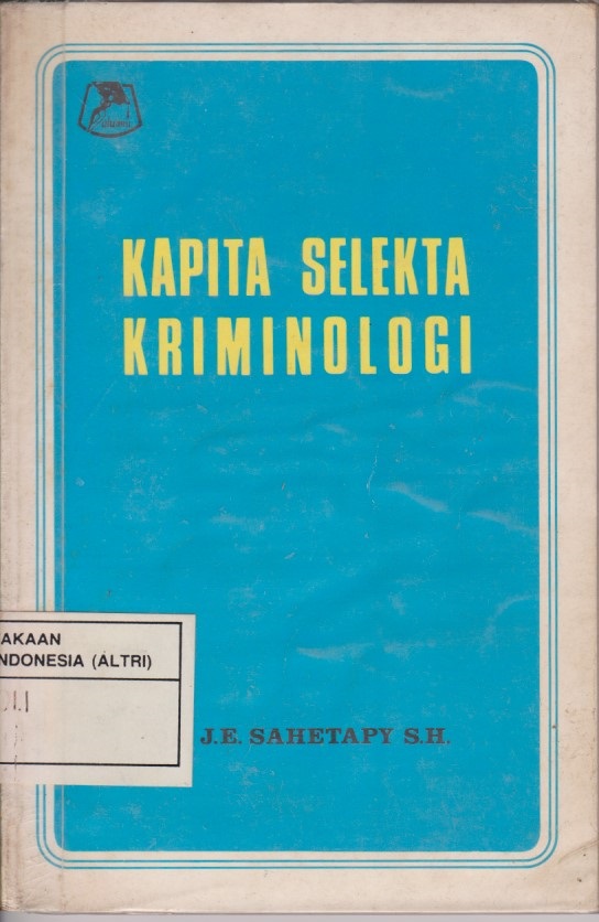 Kapita Selekta Kriminologi