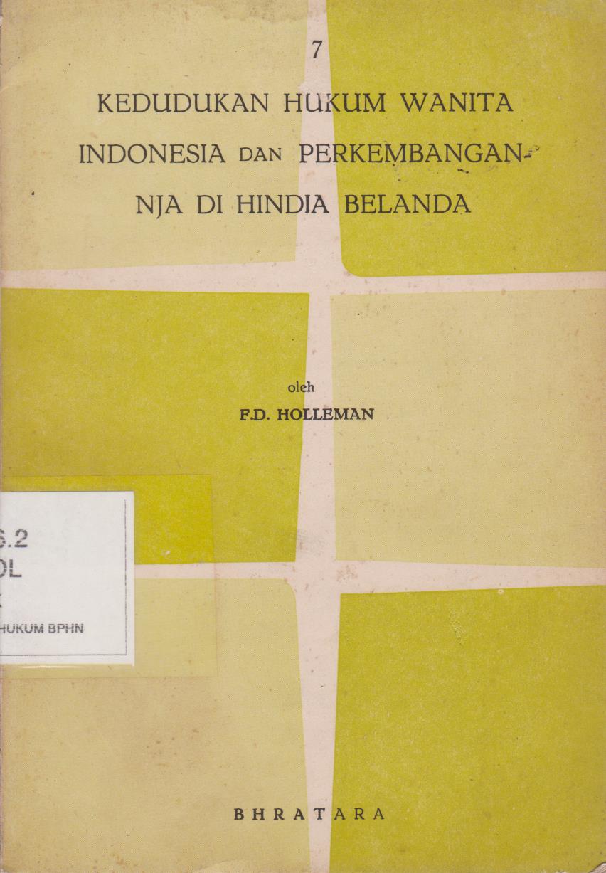Kedudukan Hukum Wanita Indonesia Dan Perkembangannja Di Hindia Belanda